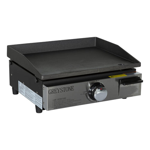 Greystone 17" Griddle with Cast Iron Cooking Plate, SS Panel, 15,000 BTU