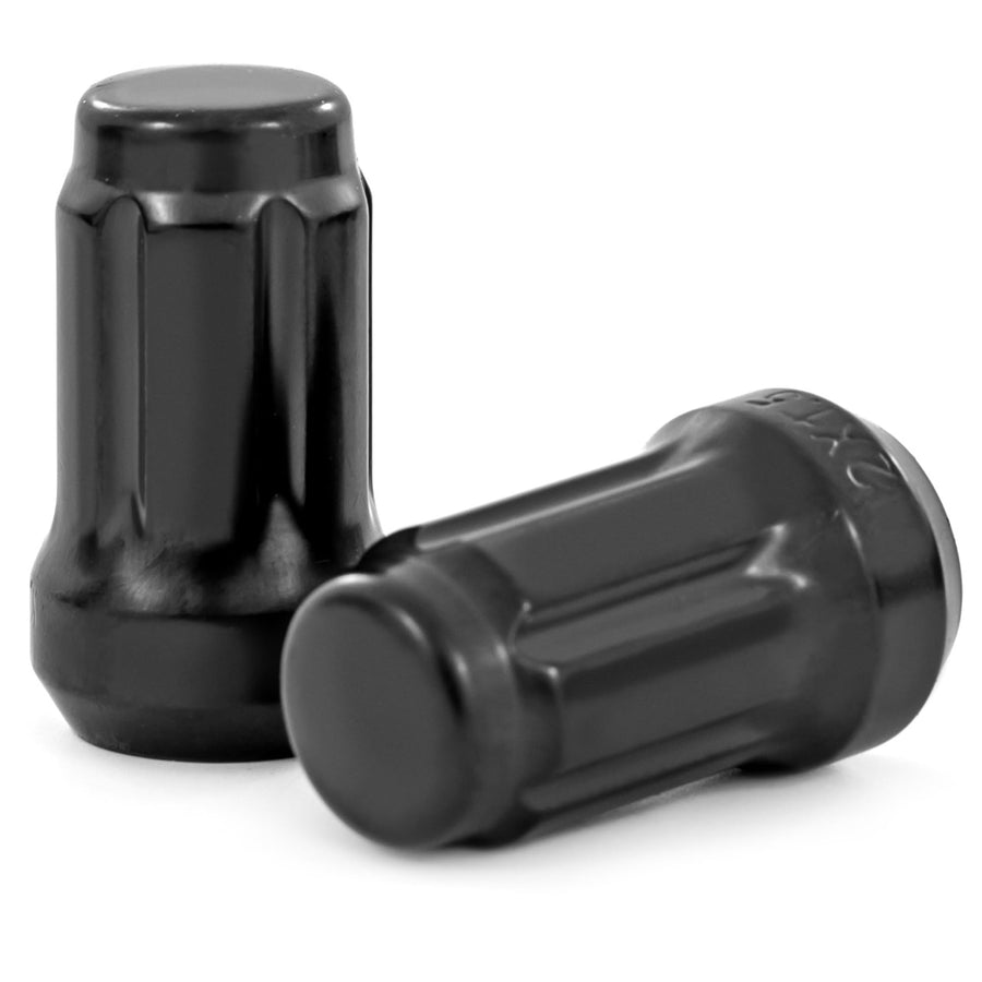16-Piece Rough Country Lug Nut Set - M10x1.25, Spline Style, Black, Fits Most Aftermarket Wheels