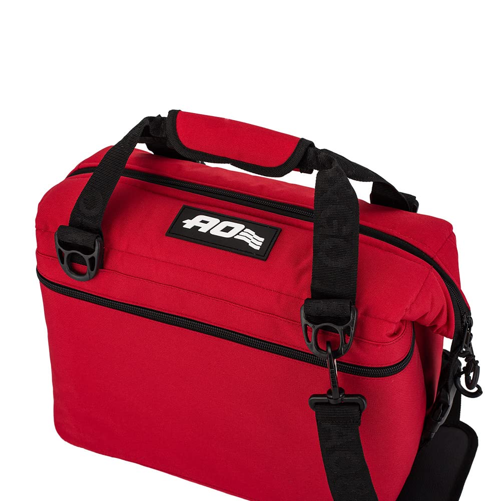 AO12RD AO Coolers 12 Pack Canvas Soft Cooler Bag, 12 Pack CANVAS RED Soft Cooler Bag, Outdoor