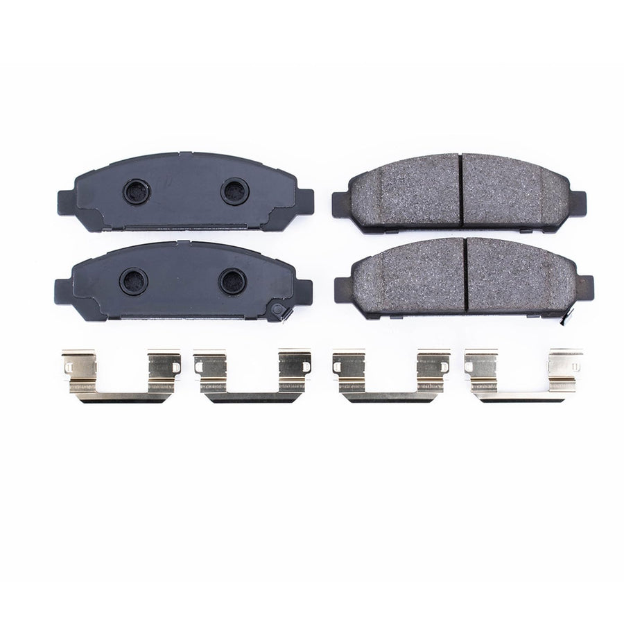 Power Stop Brake Kit Front For Toyota Venza 2009-16 - Ceramic Brake Pads With Installation Hardware, 17-1401