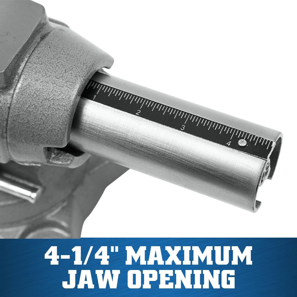 Multi-Purpose Wilton Bench Vise, 4-1/2" Width, 4-1/4" Max Jaw Opening, 2-1/4" Throat (Model 450P)