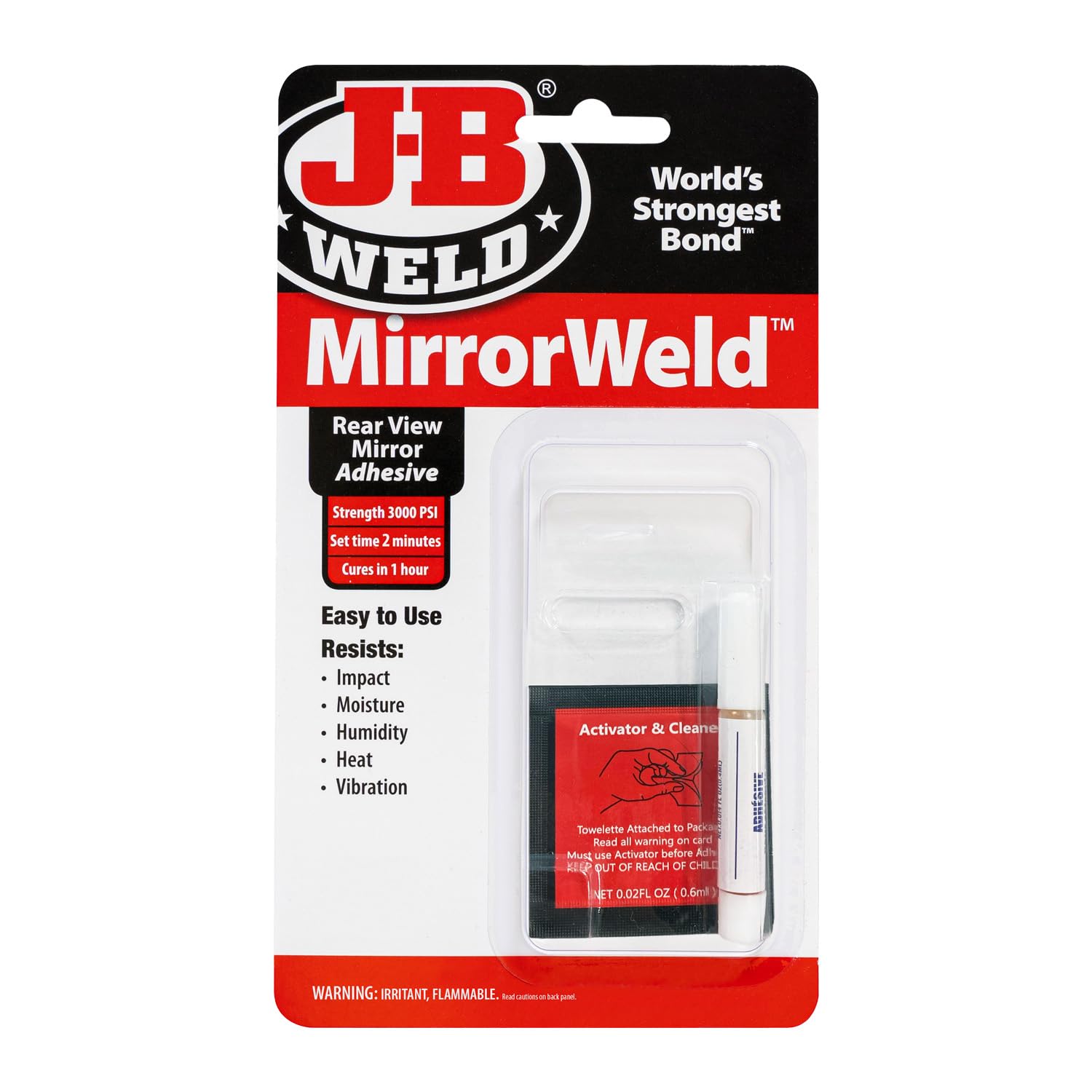 J-B Weld Carded MirrorWeld .2 fl. oz. Rear View Mirror Adhesive & Accelerator