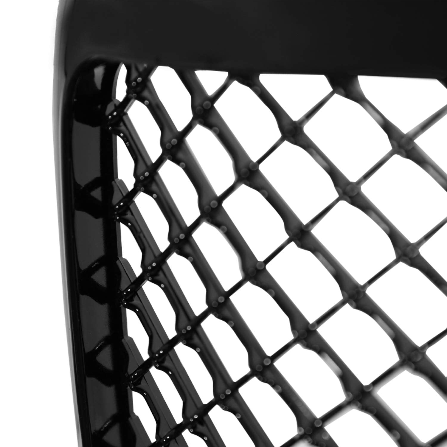 Honeycomb Mesh Hood Grille Spec-D Tuning Glossy Black Compatible with 1999-2004 Ford F250 F350 F450 Super Duty 2000-2004 Excursion