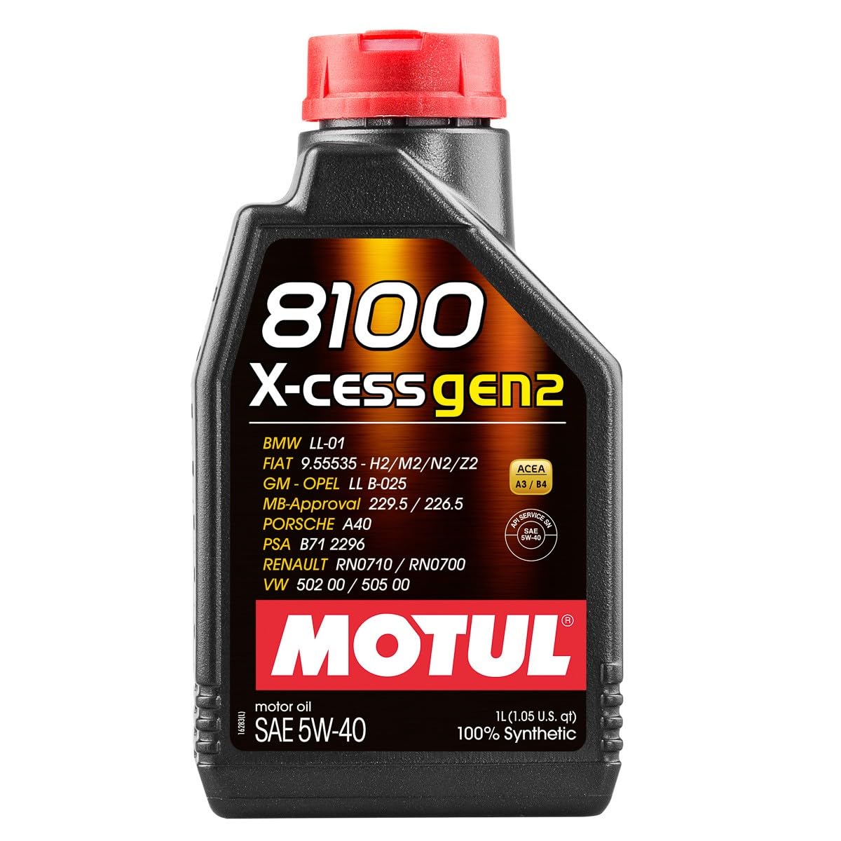 8100 X-Cess Gen2 5W-40 Motor Oil 1-Liter Bottle 109774