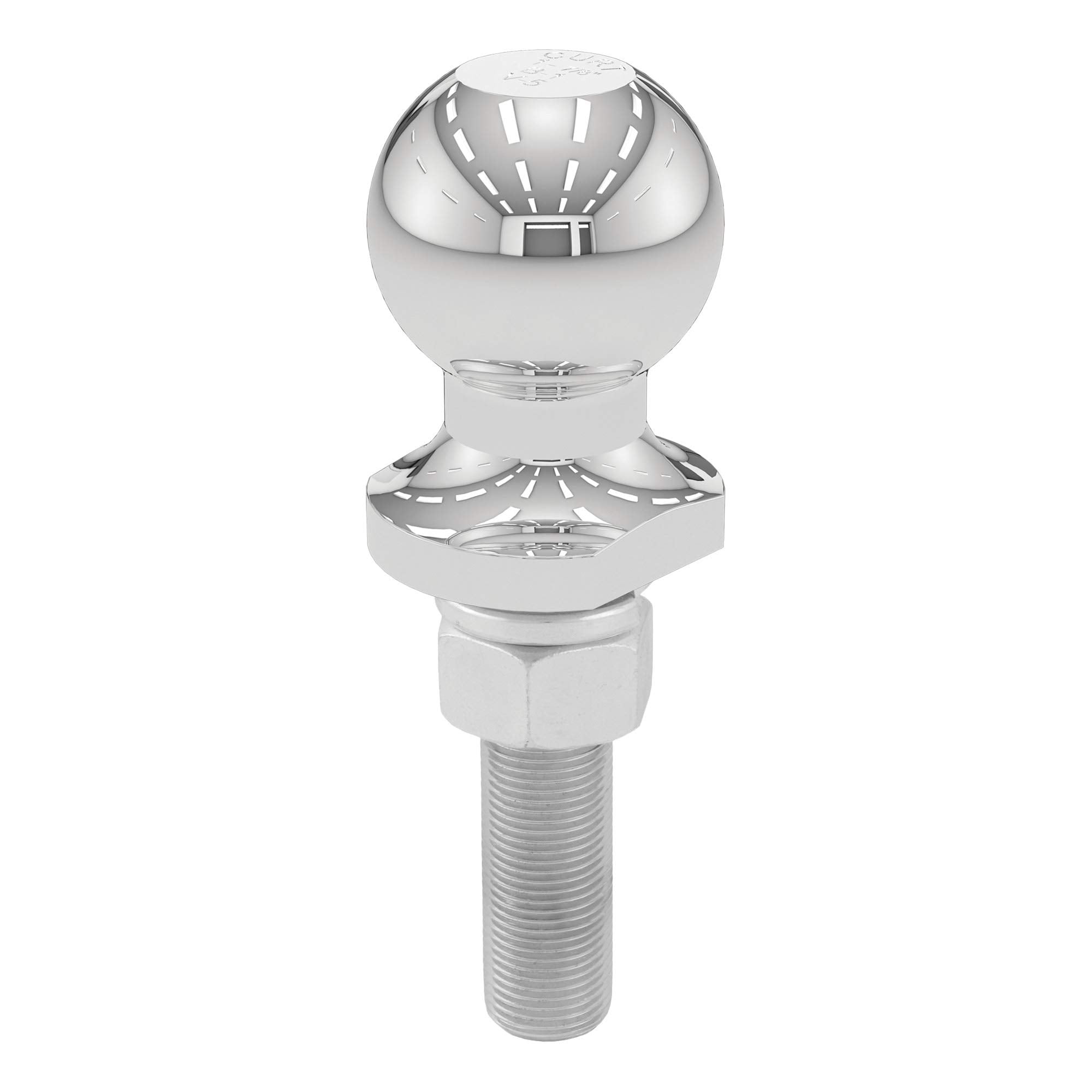CURT Chrome Trailer Hitch Ball 40071, 2,000 lbs, 1-7/8-Inch Diameter, 3/4 x 3-Inch Shank