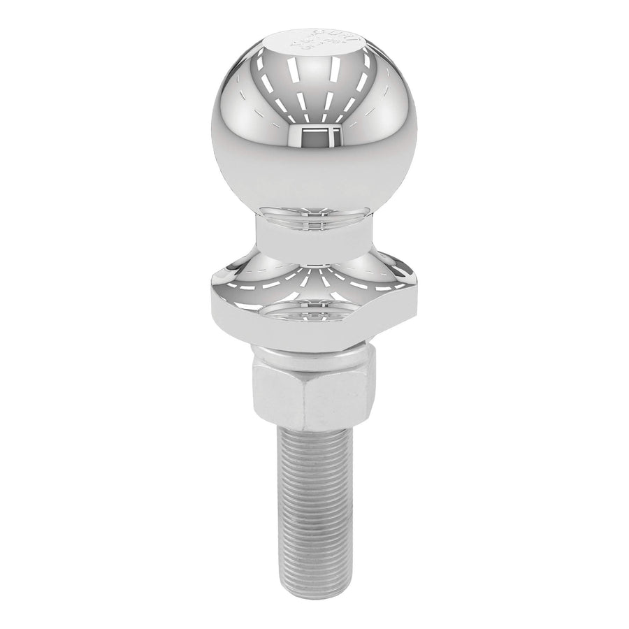 CURT Chrome Trailer Hitch Ball 40071, 2,000 lbs, 1-7/8-Inch Diameter, 3/4 x 3-Inch Shank