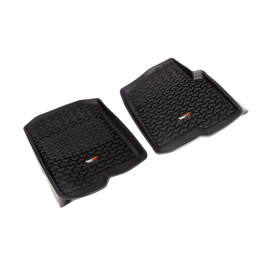 Front Floor Liners Rugged Ridge for Ford F-150 | Pair, All-Terrain, Black | 82987.21 | Fits 2004-2008 Ford F-150 Regular Cab/S-Cab/SuperCrew