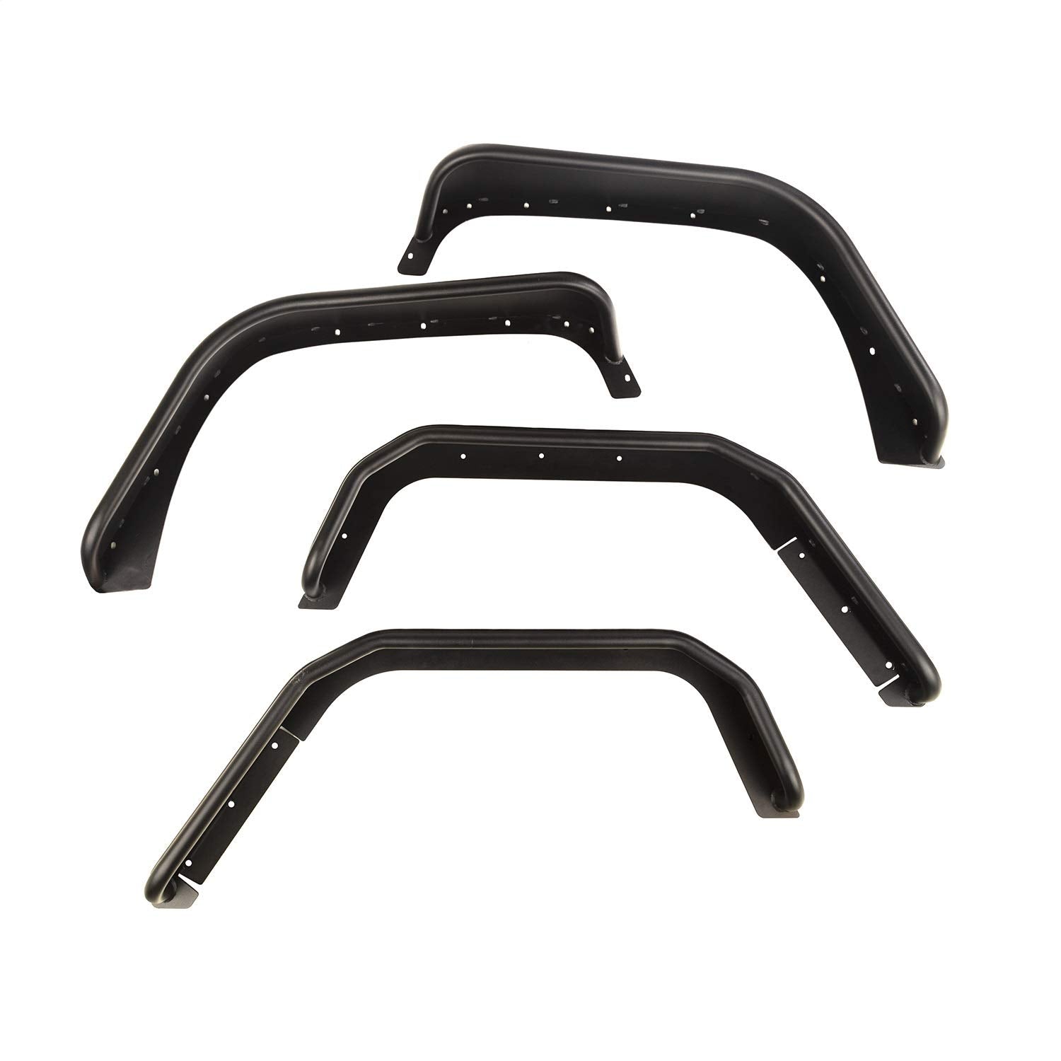 Steel Tube Fender Flares Rugged Ridge; F/R Set; 07-18 Wrangler JK 11615.48