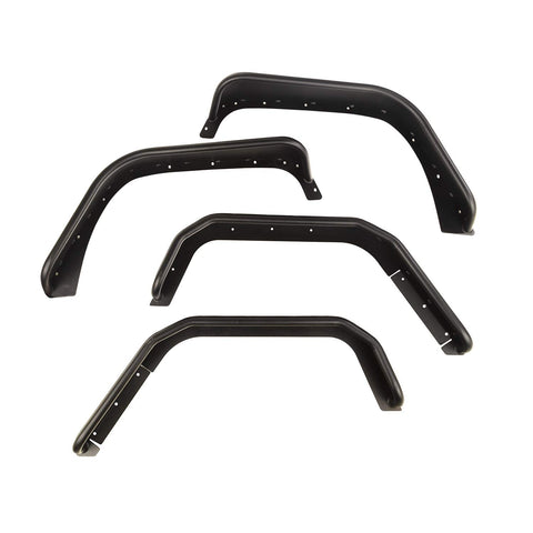 Steel Tube Fender Flares Rugged Ridge; F/R Set; 07-18 Wrangler JK 11615.48