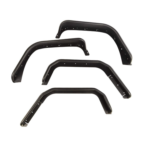 Steel Tube Fender Flares Rugged Ridge; F/R Set; 07-18 Wrangler JK 11615.48