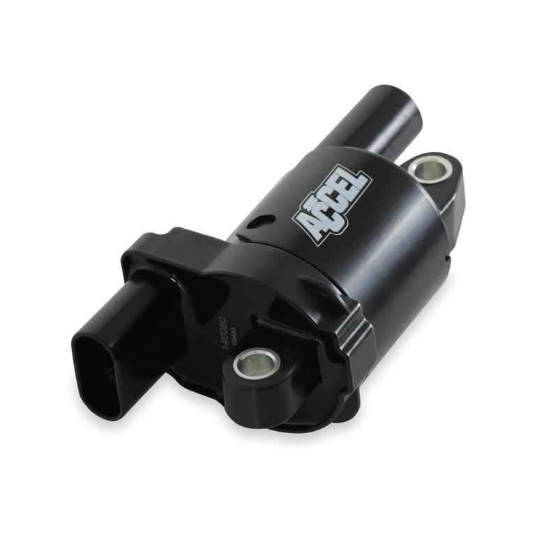 140080-8 ACCEL Ignition Coils, Black, Round, black, 8-Pack