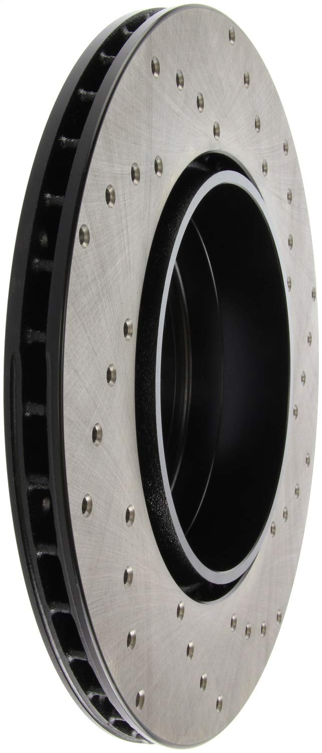 StopTech Sport 128.34133R Cross Drilled Brake Rotor (Rear Right), 1 Pack