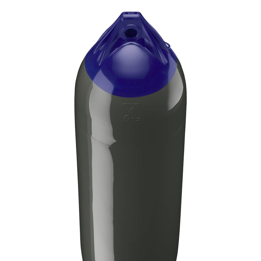F-6 Standard Polyform Boat Fender Blue Ropehold - Graphite
