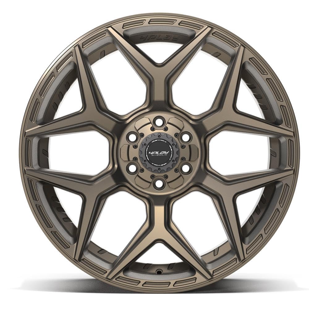22 Inch 4PLAY Wheels Rim 4P06 Fits 6x135 & 6x139.7 22x10 Satin Bronze (1)