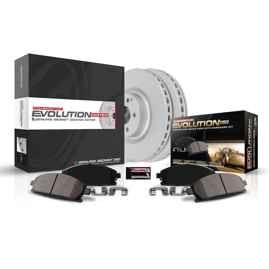 Power Stop CRK8773 Brake Kit For Toyota Highlander Rear Geomet Coated Brake Rotors and Pads 2020-2022 [Application Specific]