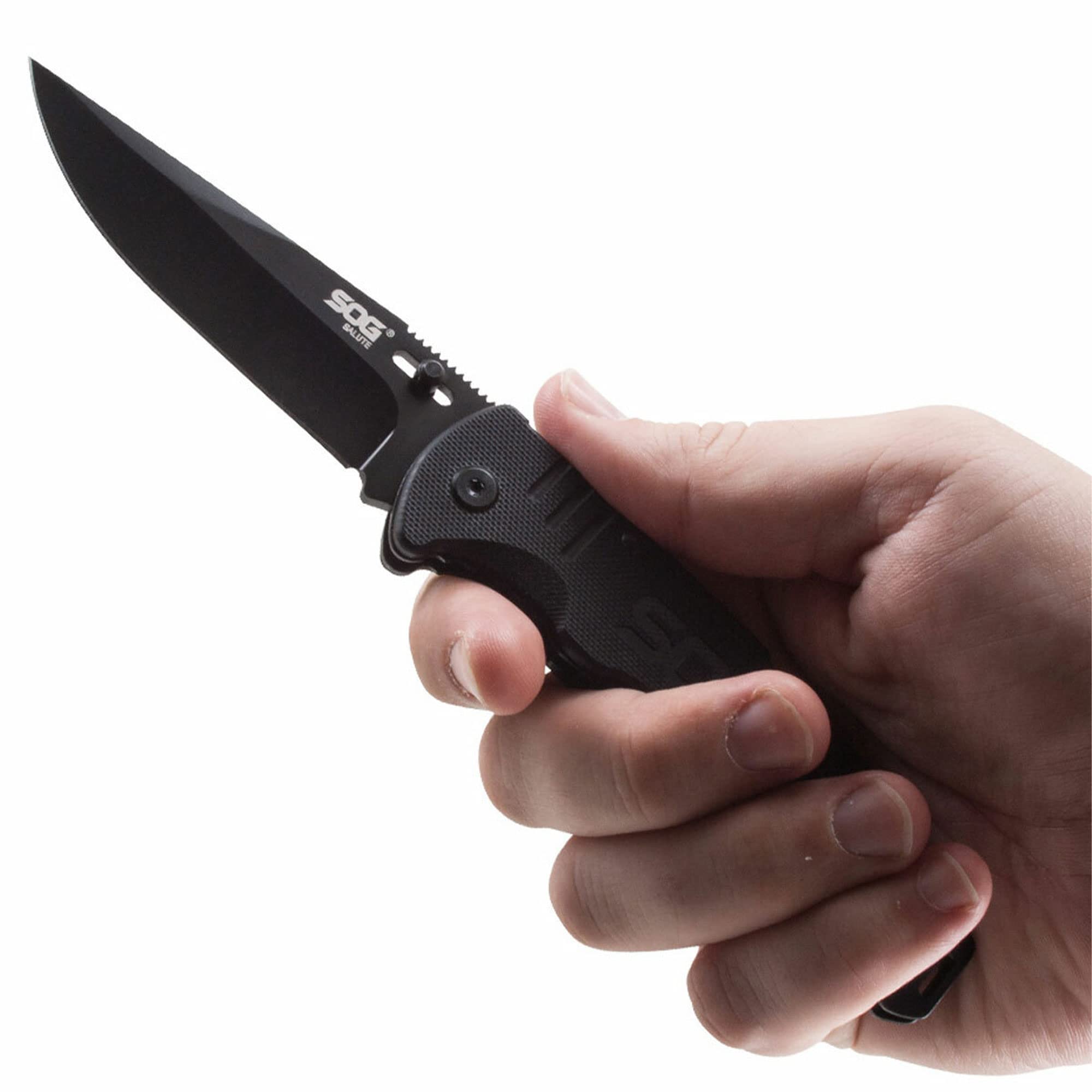 G-10 Handle, Fusion Salute, Black Blade, Plain