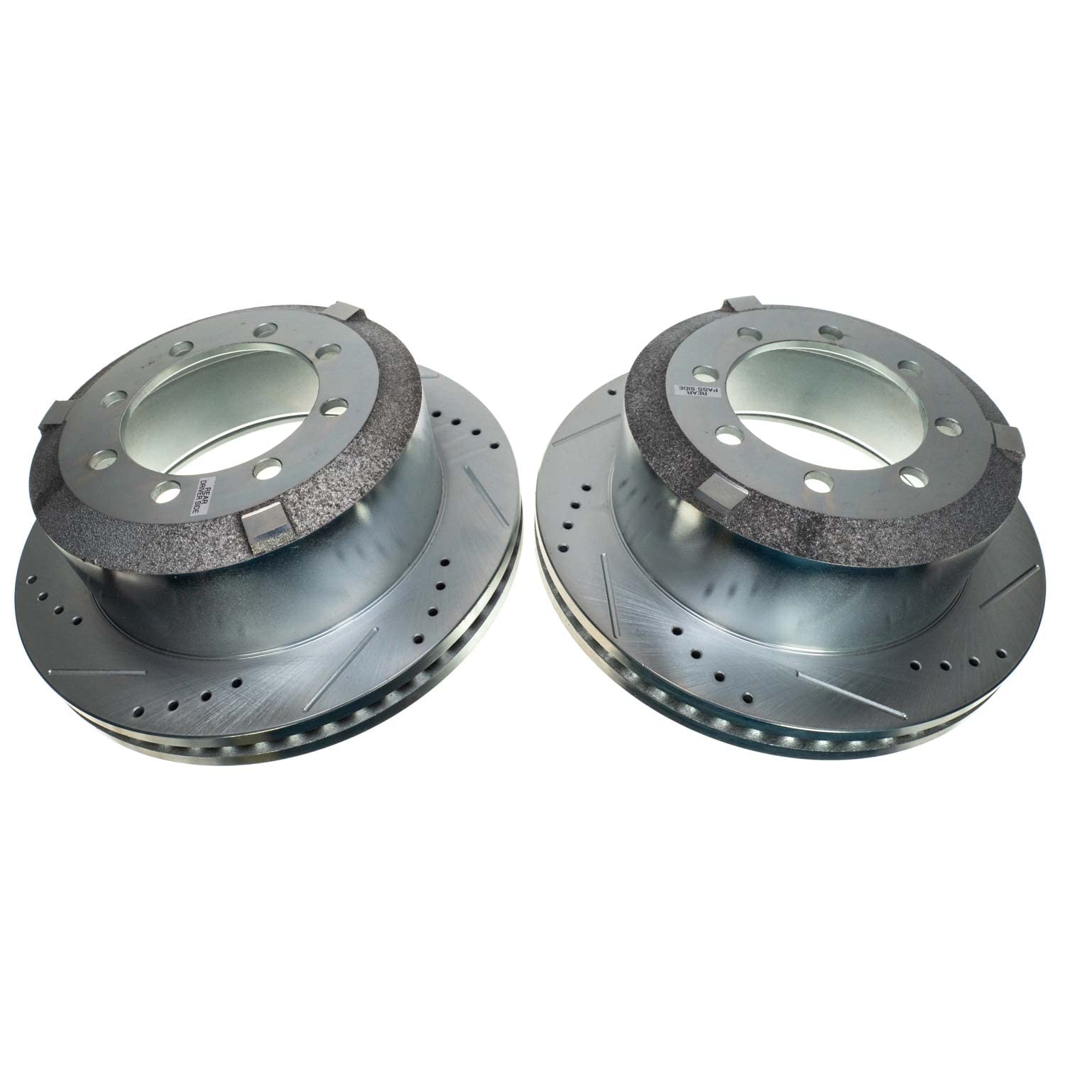 Power Stop AR83100XPR Rear Pair of Drilled and Slotted Brake Rotors For Ram 3500 2019-2023 [Model Specific]