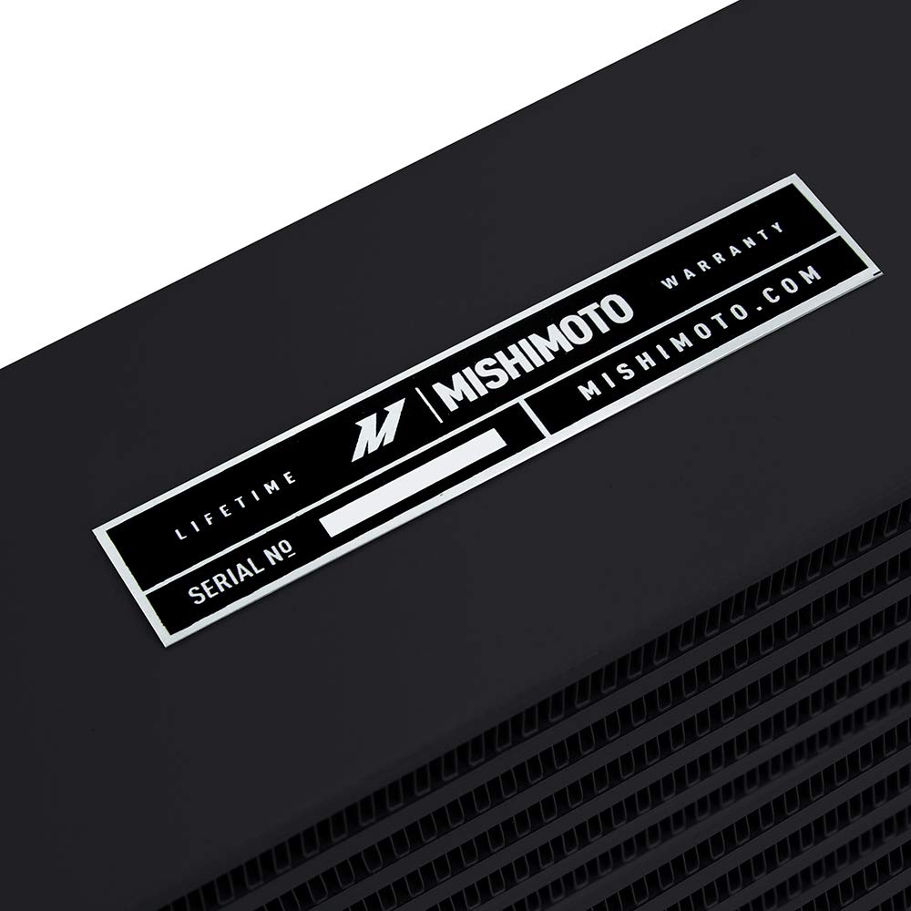 Mishimoto Universal Heavy-Duty Bar-and-Plate Oil Cooler MMOC-OO-10BK, 10" Core, Opposite-Side Outlets, Black
