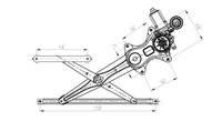 Front Left TYC 660402 Replacement Window Regulator