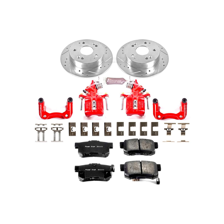 Power Stop 1-Click Performance Brake Kit with Caliper For Honda Accord KC2270 1998-2002 [Model Specific]