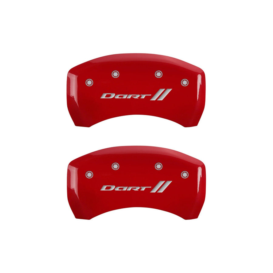 Caliper Covers MGP 12199SDRTRD with Red Powder Coat Finish, (Set of 4)