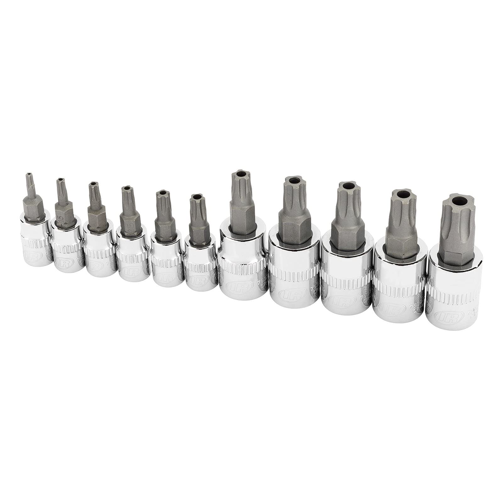 Ingersoll Rand 11 Pc. Torx Plus Tamper-Proof Bit Socket Set, S2 Steel & Chrome Vanadium, 1/4" & 3/8" Drive, IPR10–IPR55 with Storage Tray – 752032