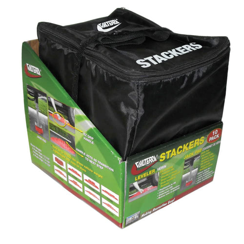 A10-0920 Valterra Stackers Leveler/Jack Pad - 10 Pack with Carry Bag, Red