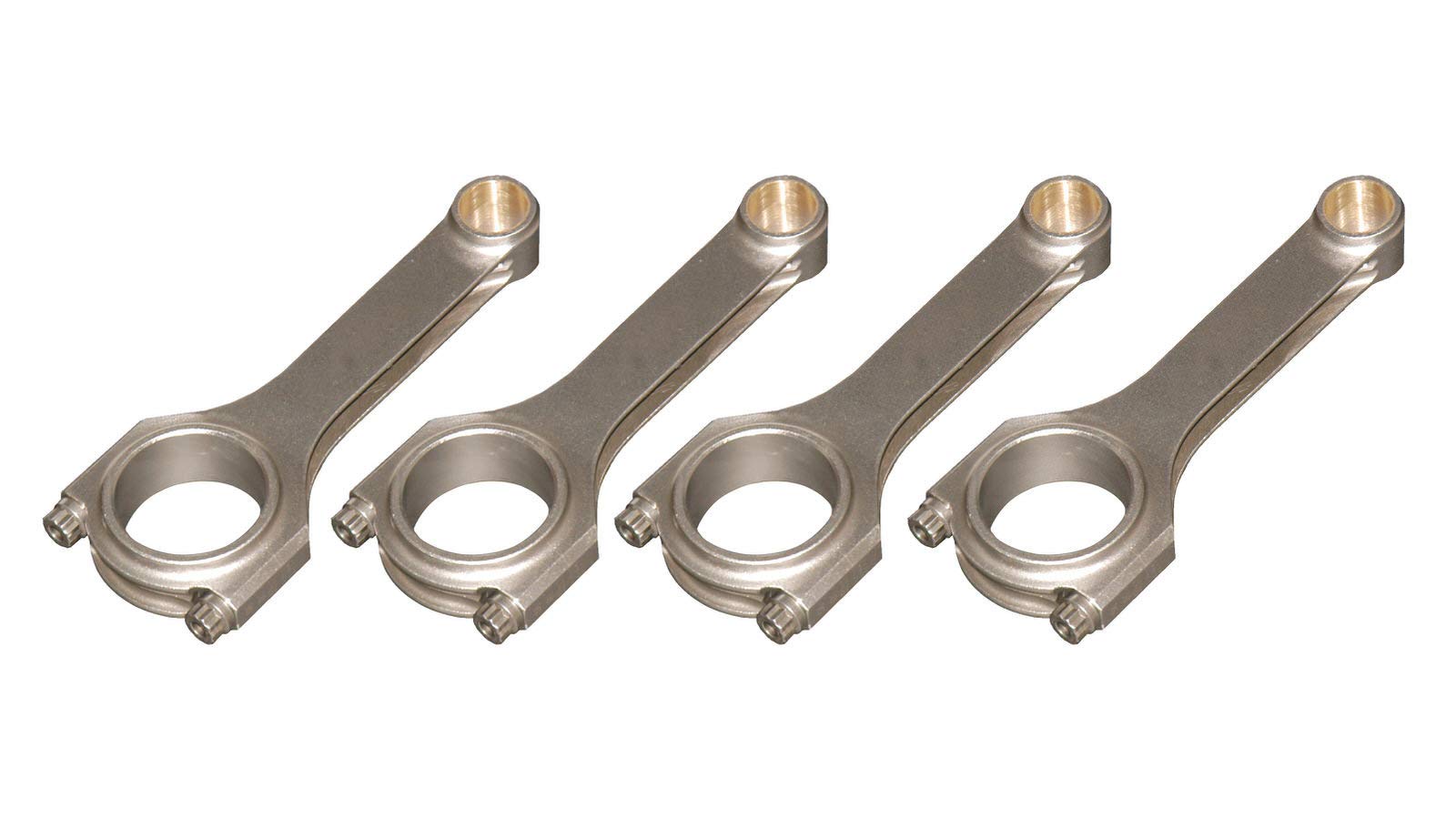 Connecting Rod, H Beam, Bushed, 5.900 in Long, Forged Steel, 3/8 in Cap Screws, Mitsubishi 4G63, Set of 4