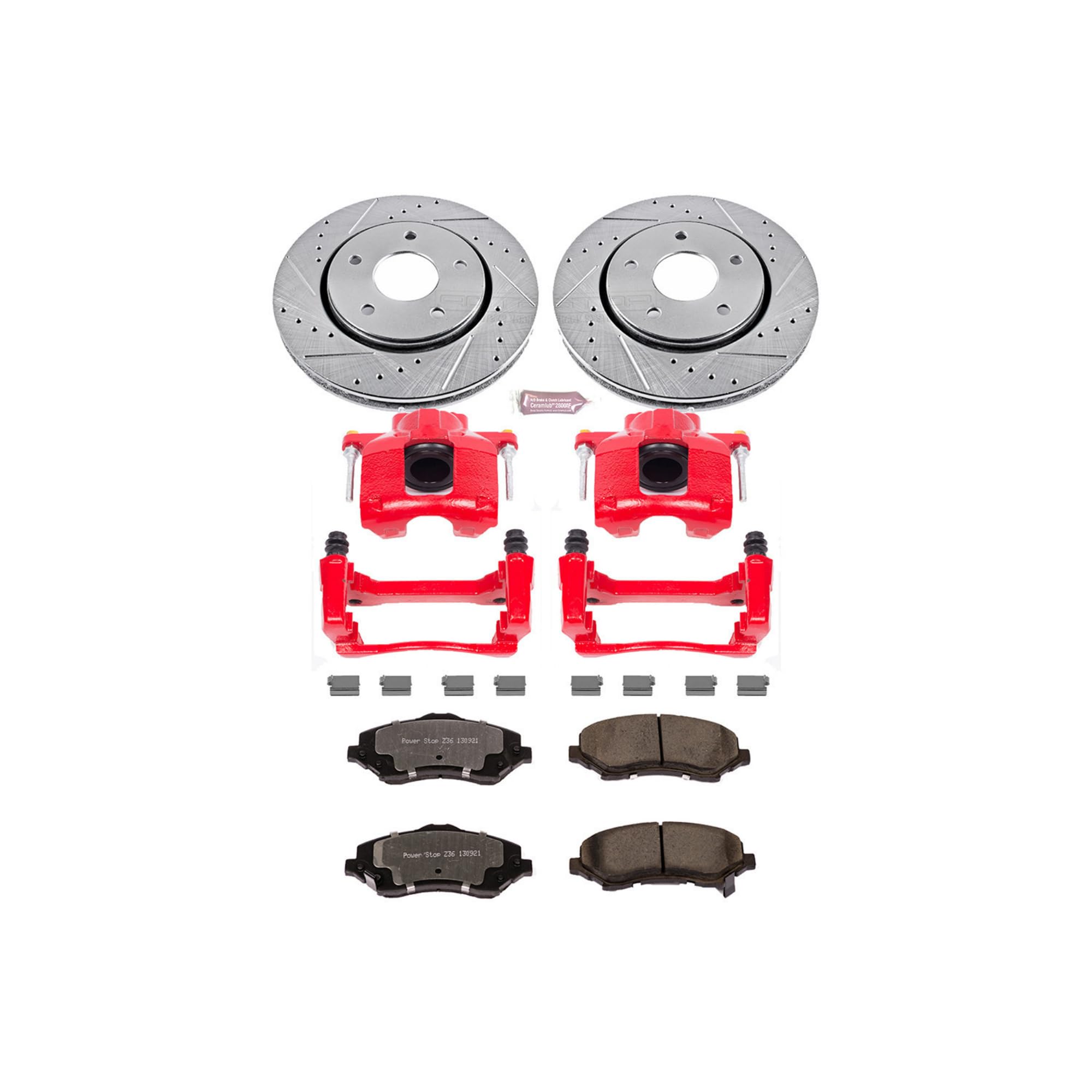 Power Stop Front Z36 KC3118-36 Brake Kit with Calipers For Chrysler Town & Country, Dodge Grand Caravan, Ram C/V, VW Routan [Model Specific]