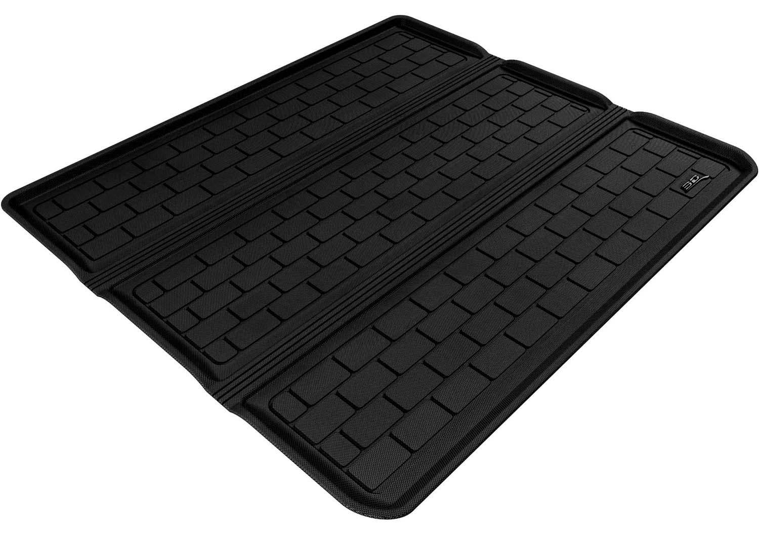 3D MAXpider Custom Fit Cargo All-Weather Floor Mat for Select Ford Explorer Models - Kagu Rubber (Black)