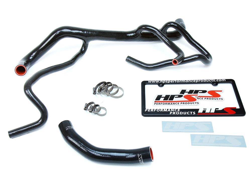Black HPS 57-1664-BLK Silicone Radiator Hose Kit Coolant, 1 Pack