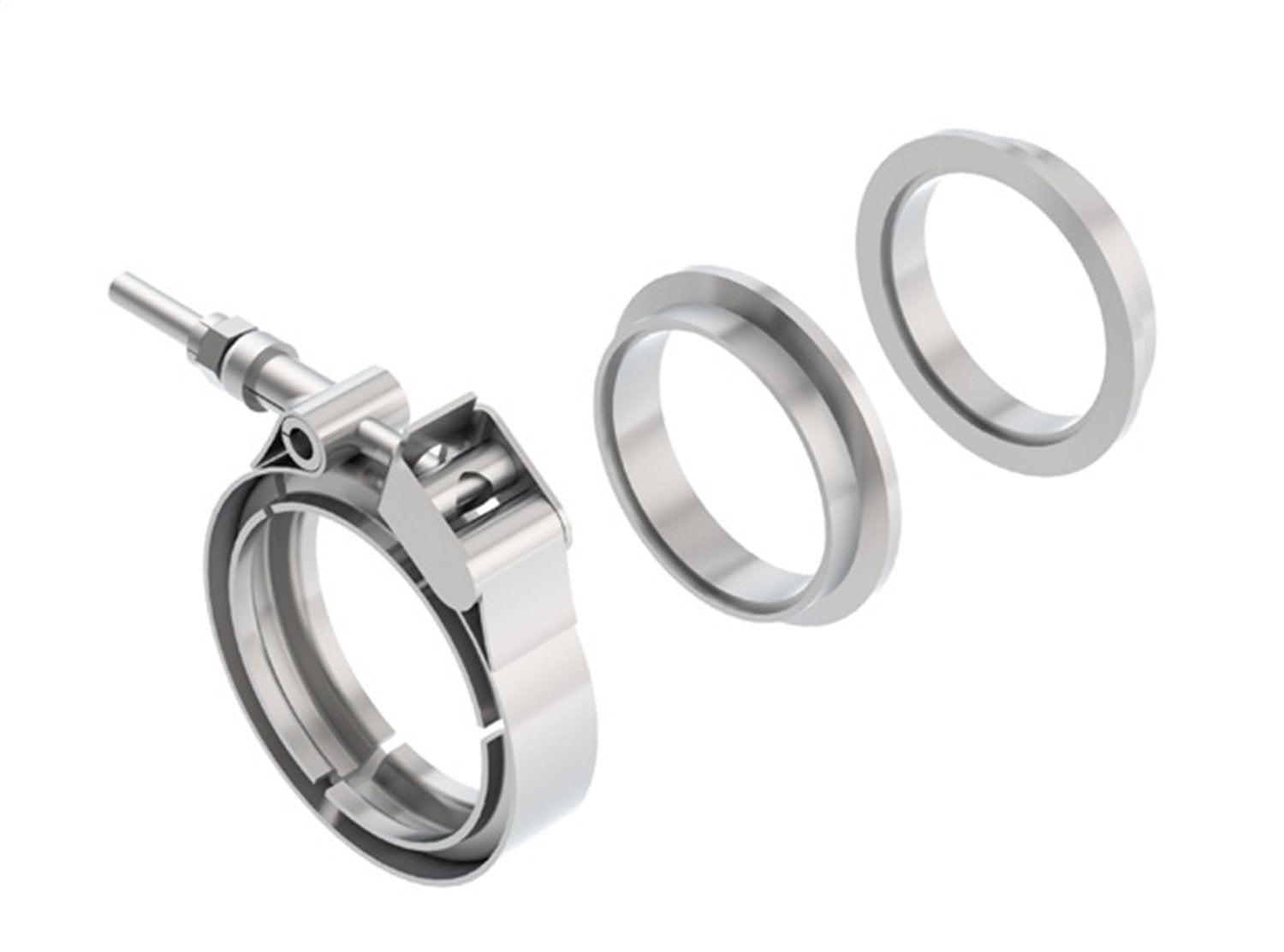 Borla - 3pc Universal 2.25in Stainless Steel V-Band Clamp w/Male and Female Flanges (18007)