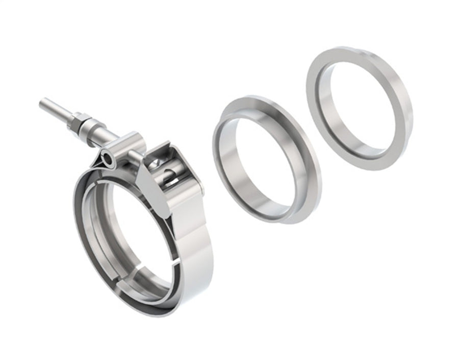 Borla - 3pc Universal 2.25in Stainless Steel V-Band Clamp w/Male and Female Flanges (18007)