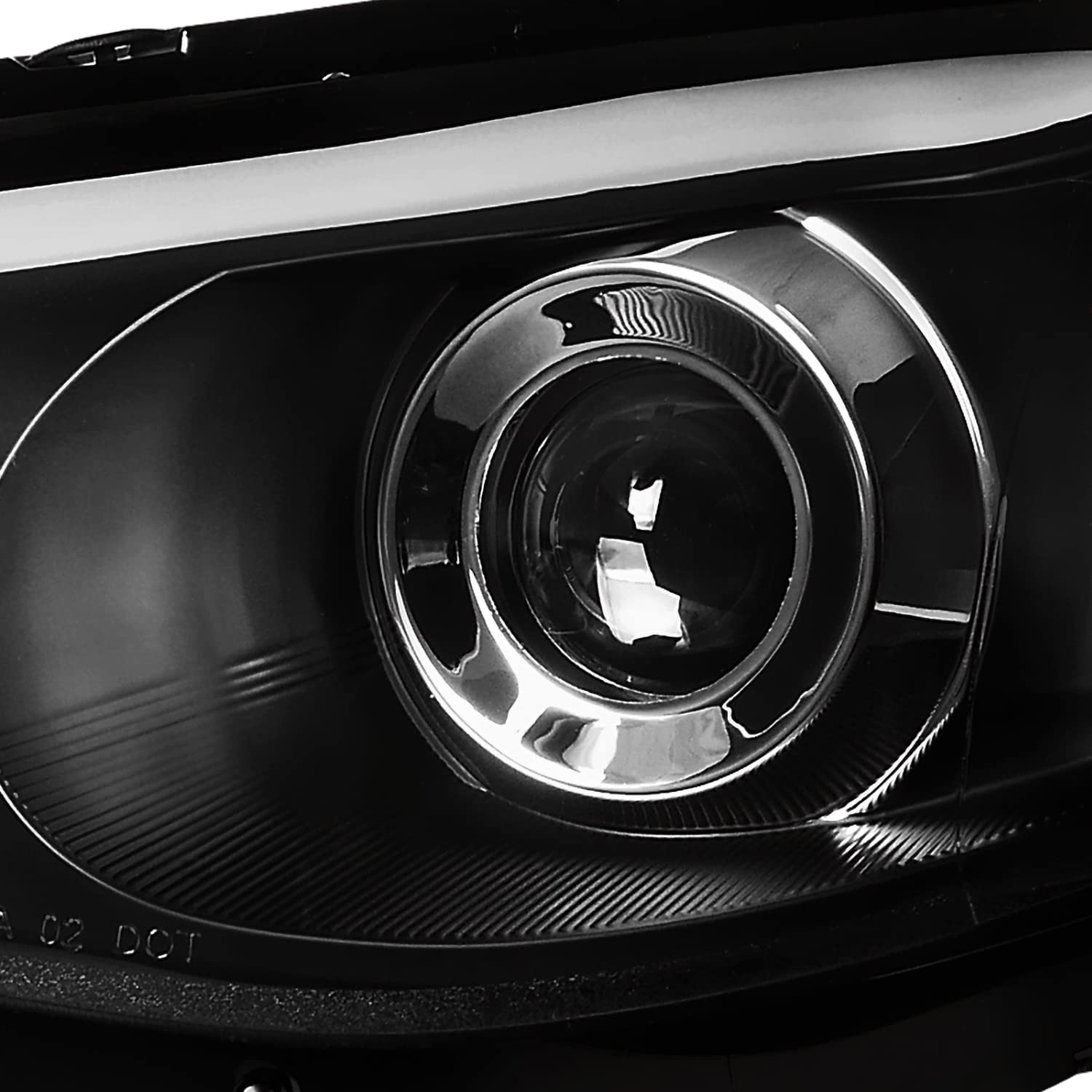 Black Projector Headlights SPEC-D TUNING Compatible with 2008-2011 Subaru Impreza Outback Sport, 2008-2014 Subaru Impreza WRX, Left + Right Pair Headlamps Assembly