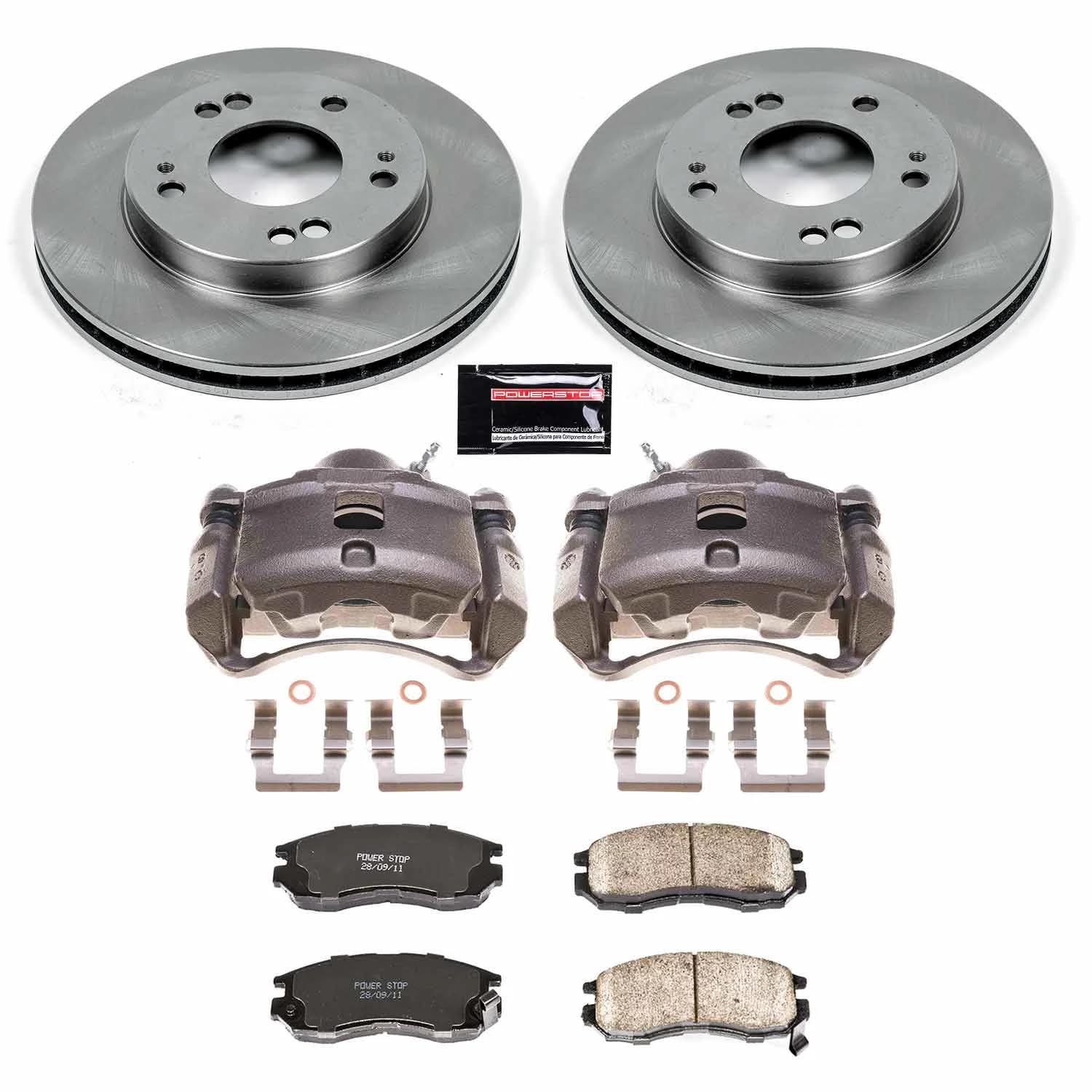 Power Stop KCOE681C Brake Caliper Kit- Brake Rotor, Brake Pads & Autospecialty For Chrysler Sebring, Dodge Stratus, Mitsubishi Eclipse, Mitsubishi Galant [Model Specific]