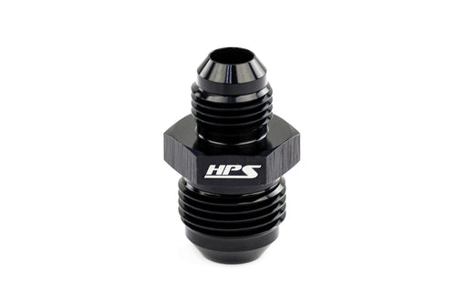 AN919-22 HPS Male To Male Reducer Union Coupler Adapter Fitting, Aluminum, Size: AN-16 to AN-10, Angle: Straight, Black