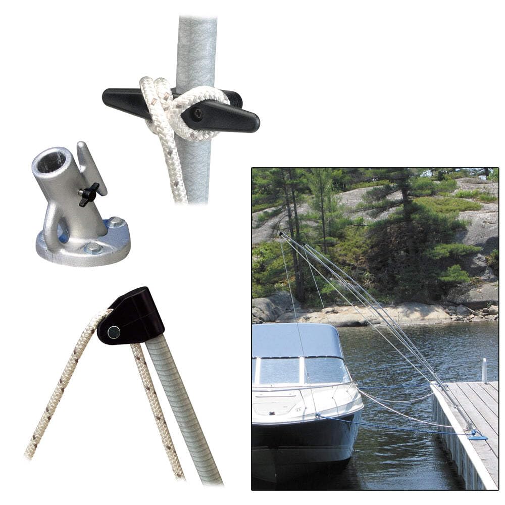 Premium Dock Edge Mooring Whips 2PC 8ft 2,500 LBS up to 18ft