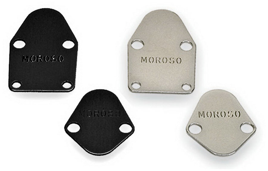 Moroso Black Aluminum Fuel Pump Port Flange Cover 65392, Big Block Chevy, 273-340 Chrysler, Ford