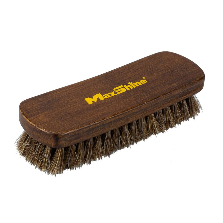 Maxshine Universal Small Horse Hair Brush – 100% Natural Bristles for Leather, Upholstery & Alcantara – Ideal for Car Seats, Carpets, Sofas & More – Premium Detailing Brush