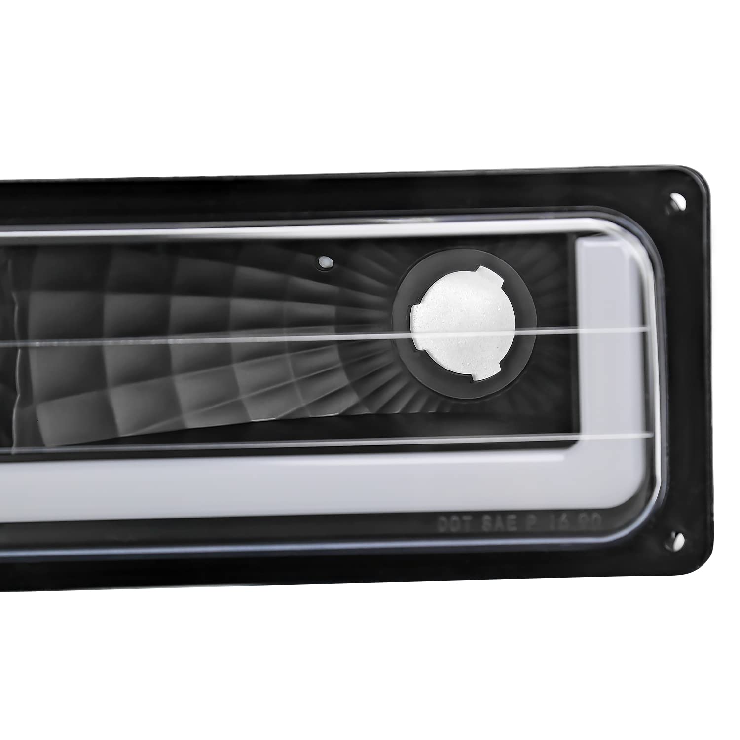 Black LED Bar Bumper Lights SPEC-D TUNING Compatible with 1988-1998 Chevy Silverado C10 C/K
