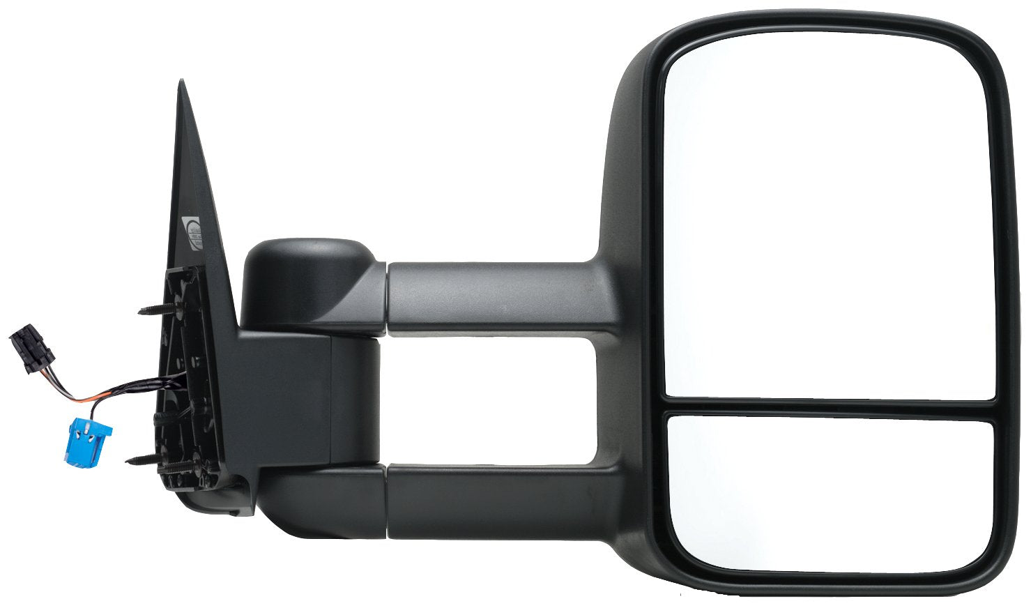 K Source Extendable Passenger Side Towing Mirror For 2003 – 2007 Escalade, Avalanche, Suburban, Tahoe, Yukon, Silverado, Sierra, Silverado/Sierra Classic. Textured Black, Power Heated, LED Arrow Signal, Dual Lens, Foldaway