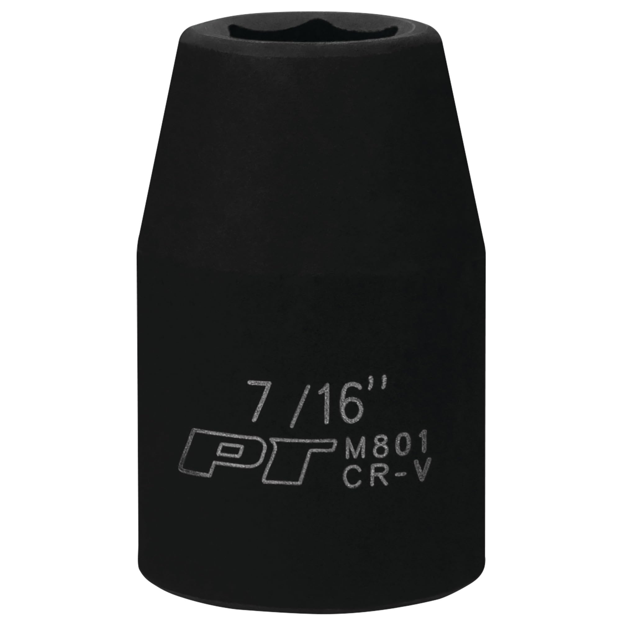 M801 Performance Tool 1/2 Drive 7/16 6-Point Impact Socket for Heavy-Duty Automotive Repairs and Maintenance
