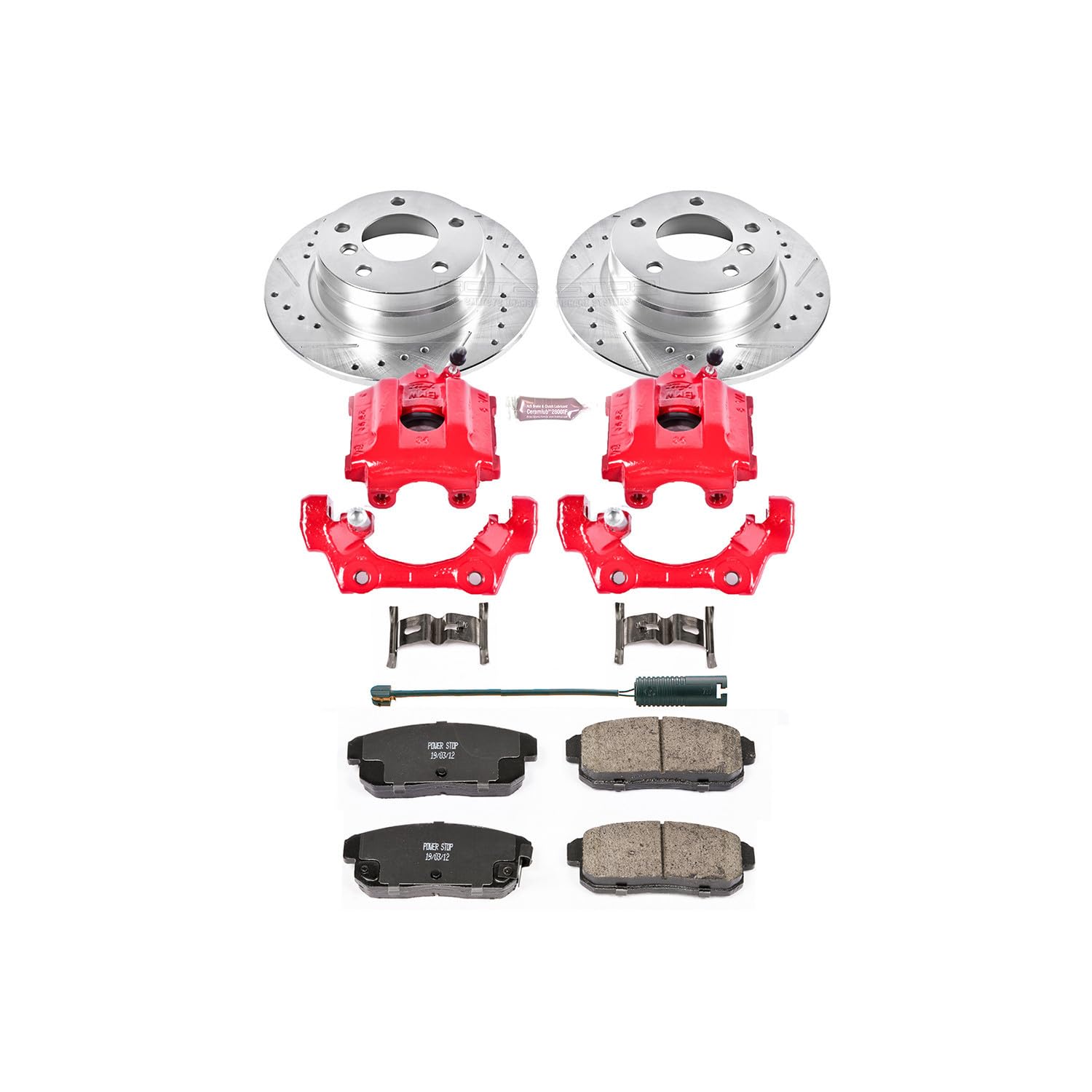Z23 Evolution Sport Brake Kit Power Stop (KC3149) with Calipers, Rear For BMW 318i, BMW 318is, BMW 3, BMW 323is, BMW 325i, BMW 325is, BMW 328i, BMW 328is [Model Specific]