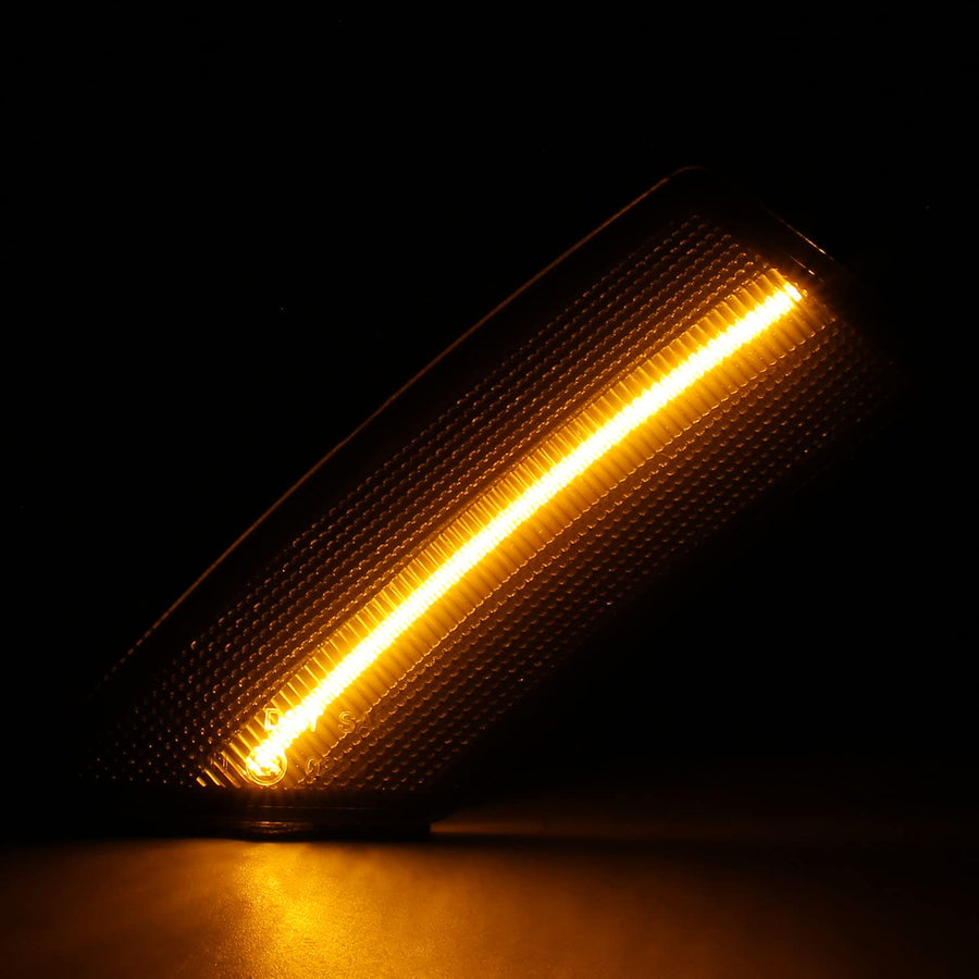 Ford Ranger 2019-2021 2PC LED Side Marker Lights (Chrome Housing/Smoke Lens)