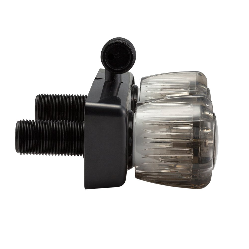 Dura Faucet RV Shower Faucet DF-SA100S1-BK Valve Diverter for Exterior Shower Boxes with Clear Acrylic 2-Knobs (Black)