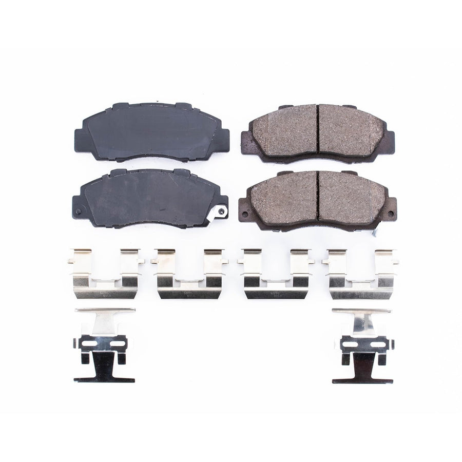 Power Stop Front Brake Kit For Acura CL 1997-99 |Integra 1997-98 |Integra 2000-01 |Legend 1991-95 |NSX 1991-05 |RL Acura 1996-98 - Ceramic Brake Pads With Installation Hardware, 17-503