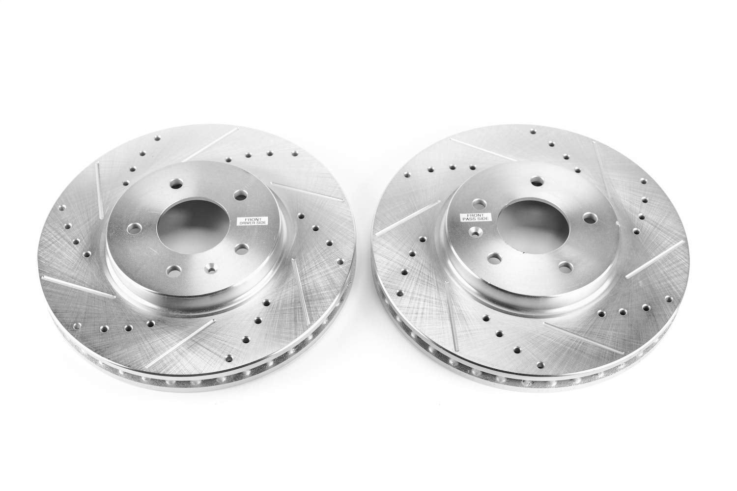Power Stop AR82142XPR Front Brake Rotor Pair Drilled and Slotted For Cadillac STS 2009-2011 [Model Specific]