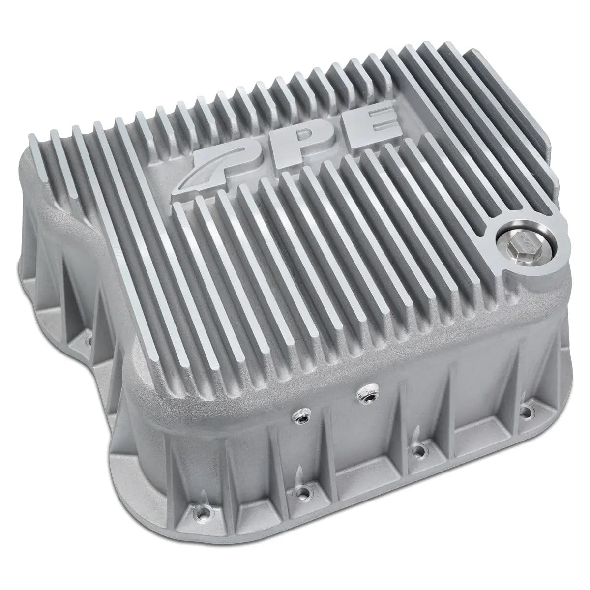 Heavy Duty PPE Cast Aluminum Deep Transmission Pan (Brushed) 228051010 Compatible for 1994-2009 Dodge Ram 2500/3500 5.9L