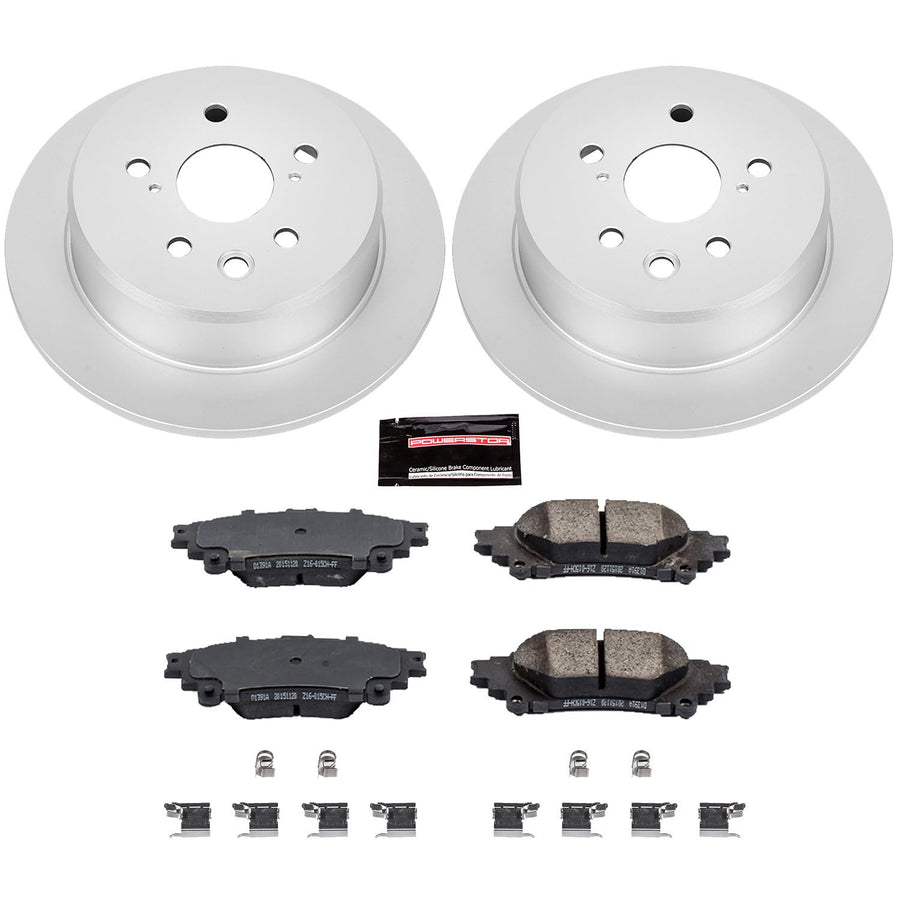 Power Stop CRK6930 Z17 Evolution Geomet Coated Brake Kit For Lexus IS250 Rear 2014-2015 [Model Specific]