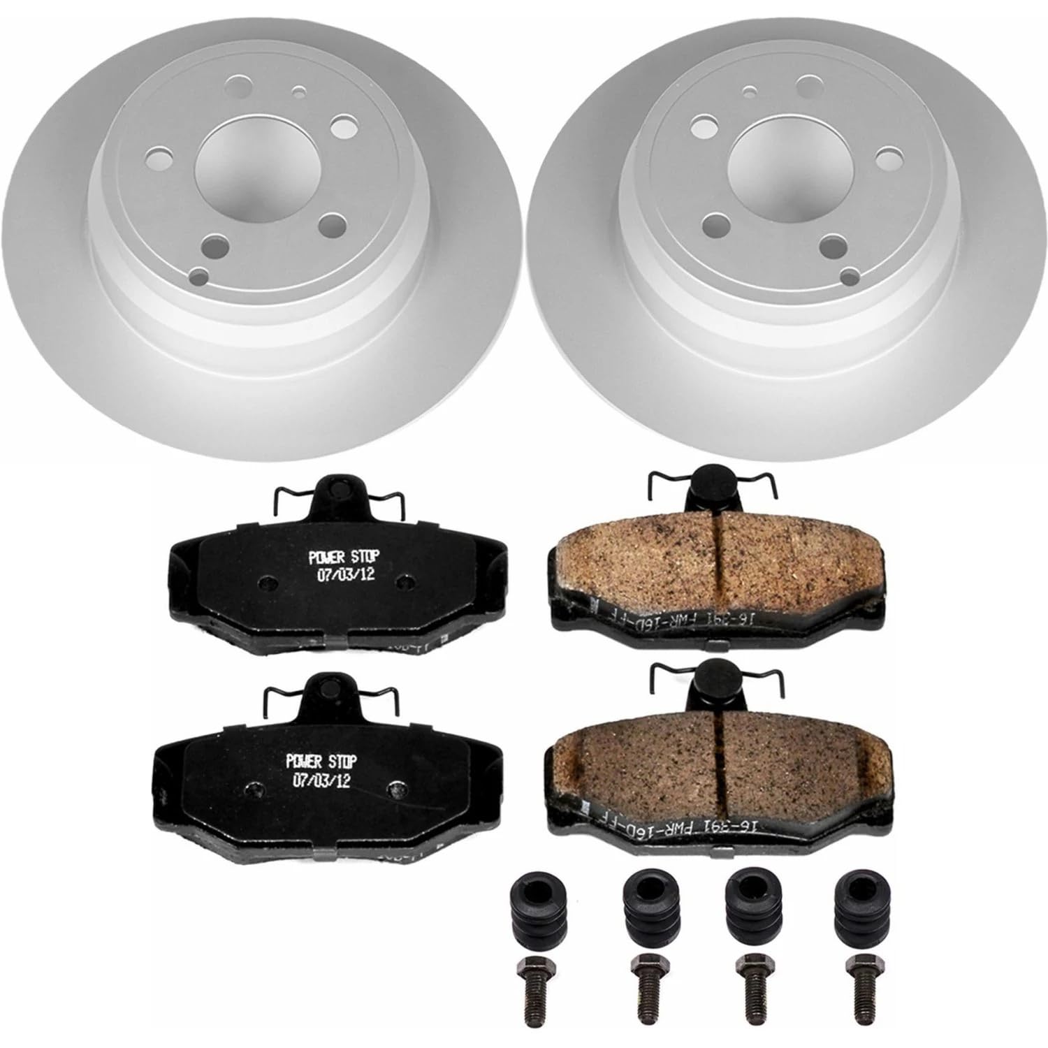 Power Stop CRK7499 Z23 Evolution Geomet Coated Brake Kit For Volvo 850 Rear 1997 [Model Specific]
